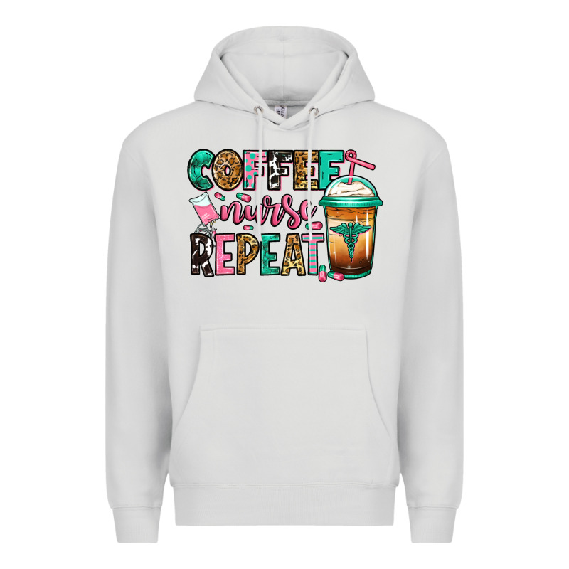 Nurse Coffee Repeat Premium Hoodie by Jasminsmagicworld | Teevron