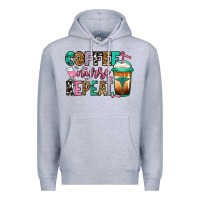 Heather Grey nurse coffee repeat Premium Hoodie - Jasminsmagicworld