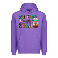 Purple nurse coffee repeat Premium Hoodie - Jasminsmagicworld