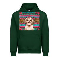 Forest Green shih tzu floral tumbler Urban Hoodie - Artiststas