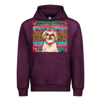 Mauve Wine shih tzu floral tumbler Urban Hoodie - Artiststas