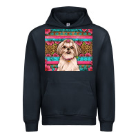 Navy shih tzu floral tumbler Urban Hoodie - Artiststas