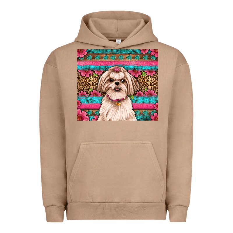 Shih Tzu Floral Tumbler Urban Hoodie by Artiststas | Teevron