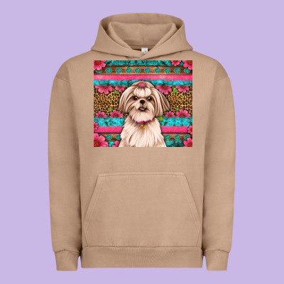 Shih Tzu Floral Tumbler Urban Hoodie Designed By Artiststas