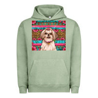 Pigment Oil Green shih tzu floral tumbler Urban Hoodie - Artiststas