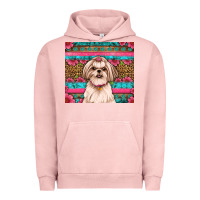 Pigment Salmon shih tzu floral tumbler Urban Hoodie - Artiststas