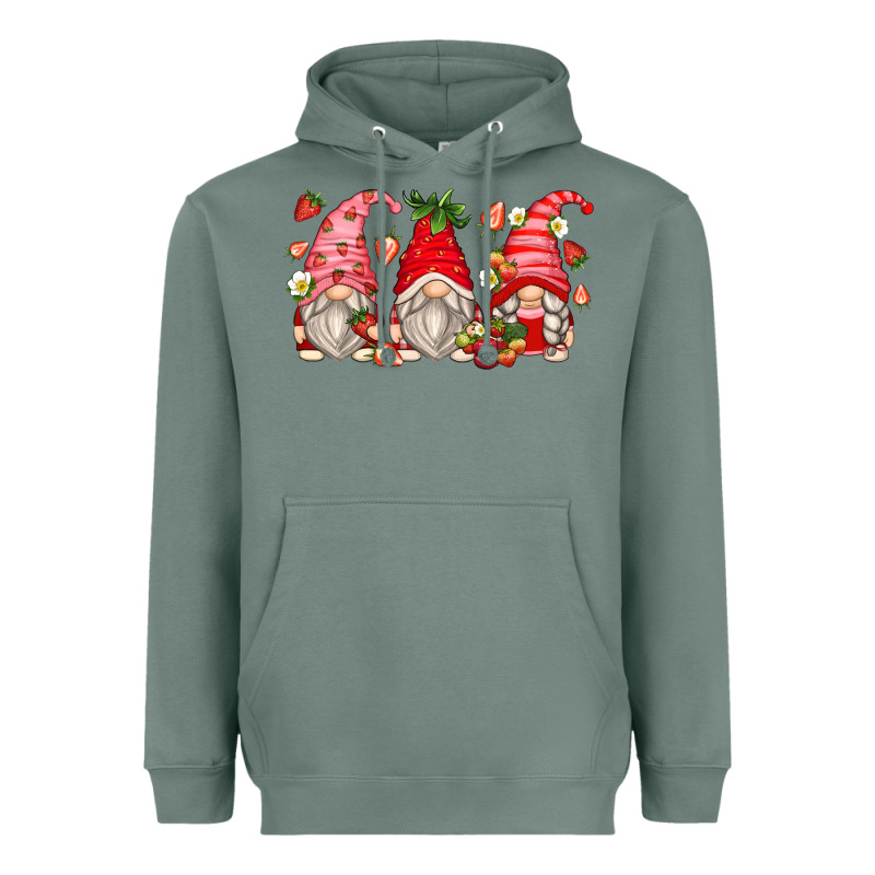 Strawberry Gnomes Heavyweight Hoodie by Zillion Design Studio | Teevron