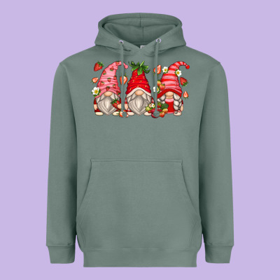 Heavyweight Hoodie strawberry gnomes