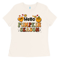 Bone hello pumpkin season Ladies Tee - BarkalooDesign