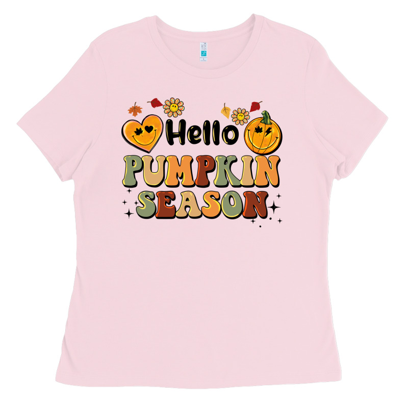 Hello Pumpkin Season Ladies Tee by BarkalooDesign | Teevron
