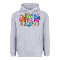 Heather Grey nail tech gnomes Heavyweight Hoodie - Zillion Design Studio