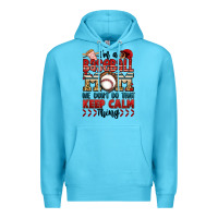 Ocean Blue i'm a baseball mom we don't do that keep calm thin Premium Hoodie - Jasminsmagicworld