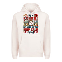 Pale Pink i'm a baseball mom we don't do that keep calm thin Premium Hoodie - Jasminsmagicworld