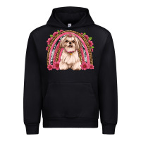 Black shih tzu floral rainbow Urban Hoodie - Artiststas