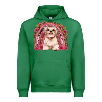 Emerald shih tzu floral rainbow Urban Hoodie - Artiststas