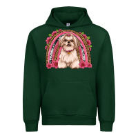Forest Green shih tzu floral rainbow Urban Hoodie - Artiststas