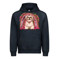 Navy shih tzu floral rainbow Urban Hoodie - Artiststas