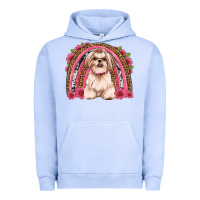 Pigment Grape Ice shih tzu floral rainbow Urban Hoodie - Artiststas