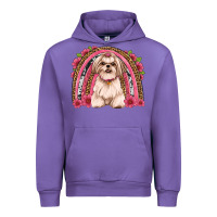 Tulip shih tzu floral rainbow Urban Hoodie - Artiststas