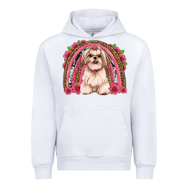 Shih Tzu Floral Rainbow Urban Hoodie by Artiststas | Teevron