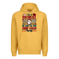 Mustard i'm a baseball mom we don't do that keep calm thin Premium Hoodie - Jasminsmagicworld