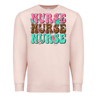 Pale Pink nurse nurse nurse Premium Sweatshirt - texasbilliewilder