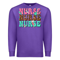 Purple nurse nurse nurse Premium Sweatshirt - texasbilliewilder