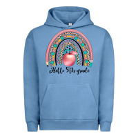 Pigment Pebble Blue hello 5th grade Urban Hoodie - JahusDesignShop