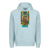 Blue Mist i hate everyone but coffee helps western skeleton coffee sunflowers 12 Premium Hoodie - Artiststas