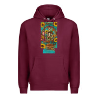 Burgundy i hate everyone but coffee helps western skeleton coffee sunflowers 12 Premium Hoodie - Artiststas