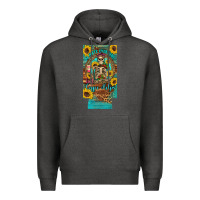 Charcoal Heather i hate everyone but coffee helps western skeleton coffee sunflowers 12 Premium Hoodie - Artiststas
