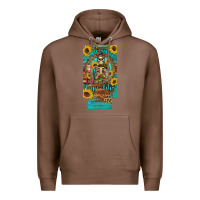 Chestnut i hate everyone but coffee helps western skeleton coffee sunflowers 12 Premium Hoodie - Artiststas
