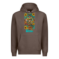 Coffee i hate everyone but coffee helps western skeleton coffee sunflowers 12 Premium Hoodie - Artiststas
