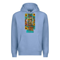 Colony Blue i hate everyone but coffee helps western skeleton coffee sunflowers 12 Premium Hoodie - Artiststas