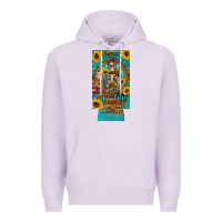 Lilac i hate everyone but coffee helps western skeleton coffee sunflowers 12 Premium Hoodie - Artiststas