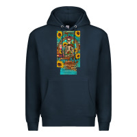 Navy i hate everyone but coffee helps western skeleton coffee sunflowers 12 Premium Hoodie - Artiststas