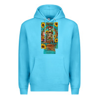 Ocean Blue i hate everyone but coffee helps western skeleton coffee sunflowers 12 Premium Hoodie - Artiststas
