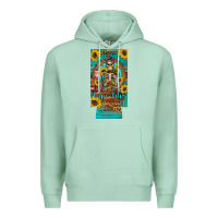 Seafoam i hate everyone but coffee helps western skeleton coffee sunflowers 12 Premium Hoodie - Artiststas