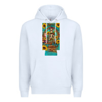 White i hate everyone but coffee helps western skeleton coffee sunflowers 12 Premium Hoodie - Artiststas