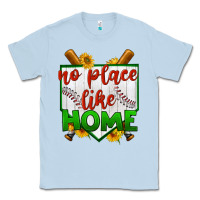 Dusty Blue no place like home baseball Classic Tee - BundleAndBundleShop