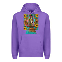 Purple i hate everyone but coffee helps western skeleton coffee sunflowers 12 Premium Hoodie - Artiststas