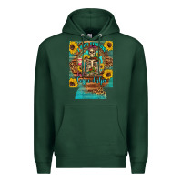 Sports Green i hate everyone but coffee helps western skeleton coffee sunflowers 12 Premium Hoodie - Artiststas
