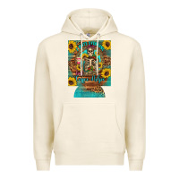 Tofu i hate everyone but coffee helps western skeleton coffee sunflowers 12 Premium Hoodie - Artiststas