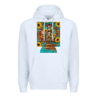 White i hate everyone but coffee helps western skeleton coffee sunflowers 12 Premium Hoodie - Artiststas