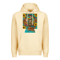 I Hate Everyone But Coffee Helps Western Skeleton Coffee Sunflowers 12 Premium Hoodie | Teevron