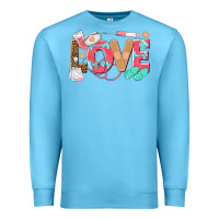 Ocean Blue nurse love Premium Sweatshirt - texasbilliewilder