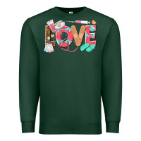 Sports Green nurse love Premium Sweatshirt - texasbilliewilder