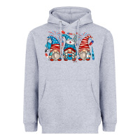 Heather Grey american nurse gnomes Heavyweight Hoodie - Zillion Design Studio