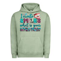 Pigment Oil Green i create smile what is your superpower Urban Hoodie - AdoDesignShop