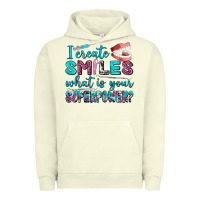 Pigment Pistachio i create smile what is your superpower Urban Hoodie - AdoDesignShop